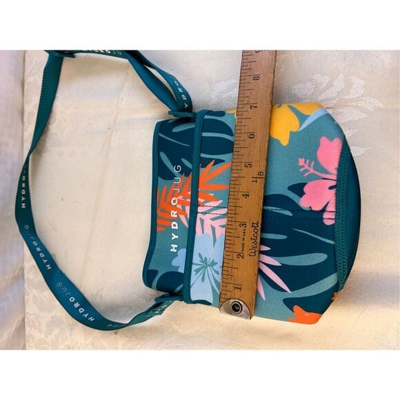 Hydro Jug crossbody strap teal flowers - Picture 5 of 7